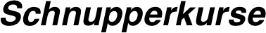 Schnupperkurse